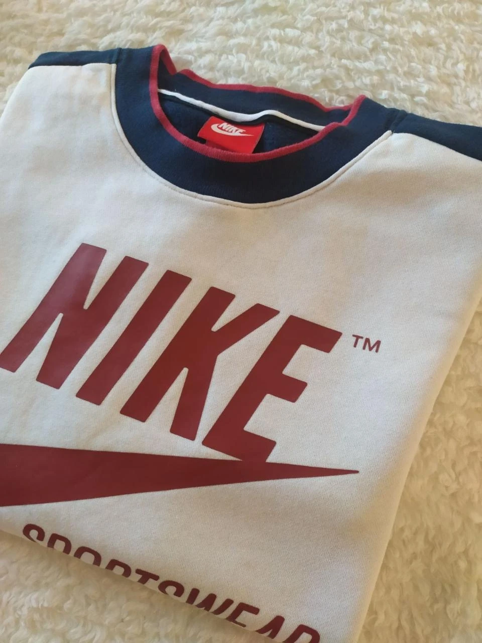 Nike Y2K Fleece Oversized Logo T-Shirt White M – photo 4